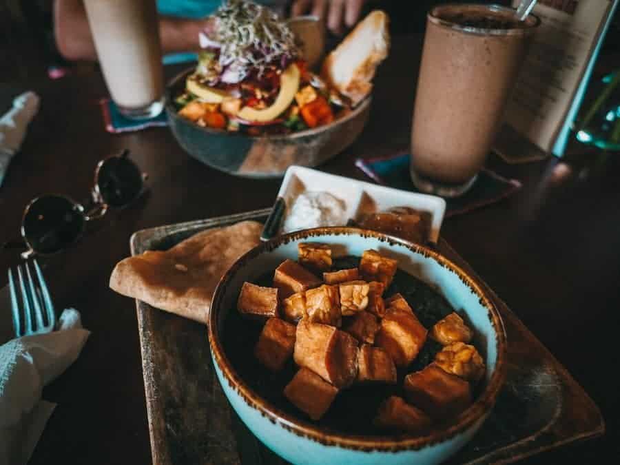 Healthy vegan food at KAFE in Ubud, Bali