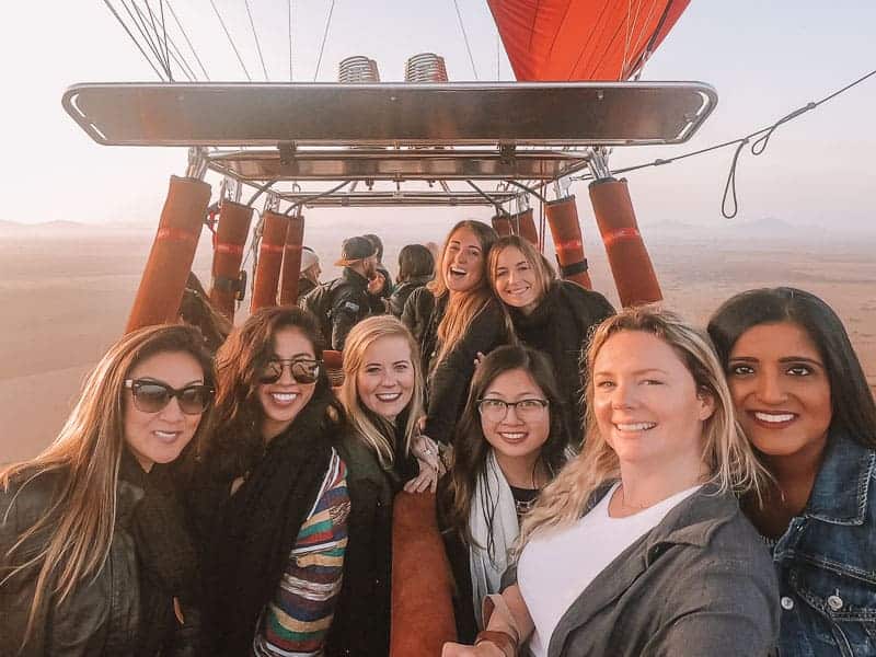 Hot air ballooning is one of the best experiences for a luxury girls getaway in Morocco.