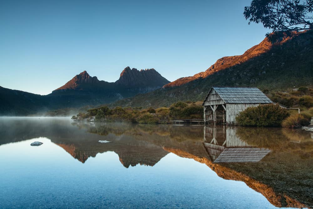 Boat hut at Cradle Mountain National Park