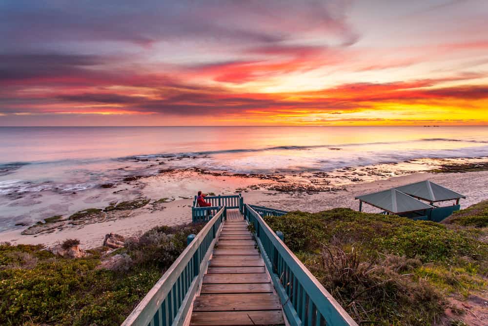 Perth Beach Sunset - Romantic Weekend Getaways from Perth for couples