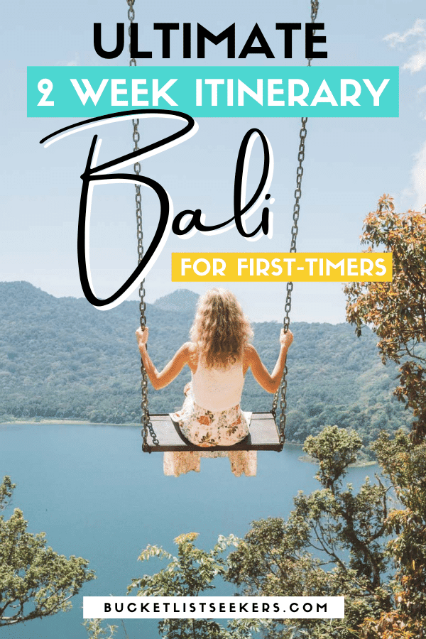 bali travel plan 2 weeks