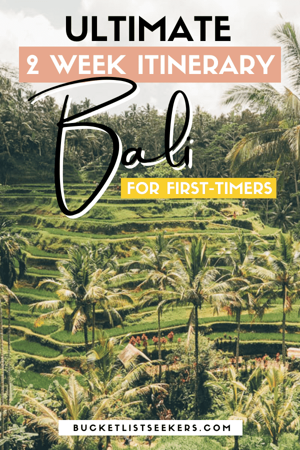 how to travel around bali for 2 weeks